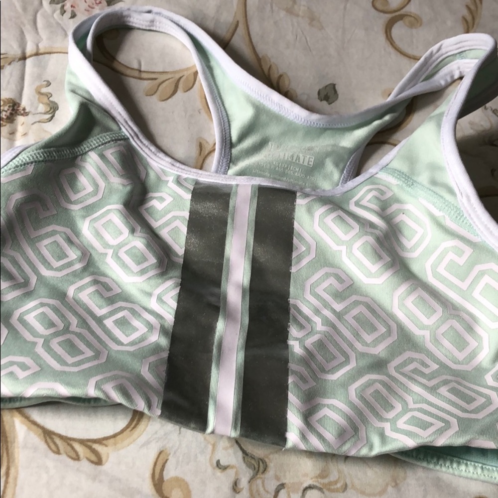 Pink sports bra